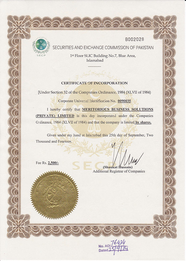 SECP-Certificate